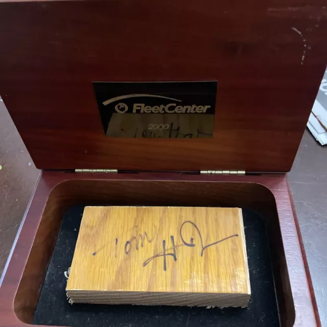 Tom Heinsohn Autographed original Boston Garden Parquet