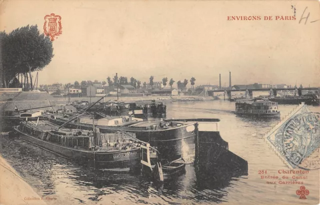 Cpa 94 Charenton Entree Du Canal Aux Carrieres