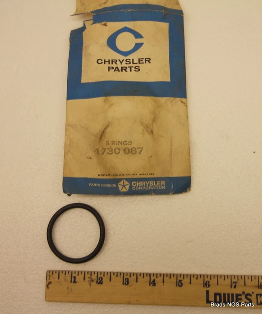 NOS Mopar 1957-1963 Plymouth Dodge Chrysler FUEL FILLER TUBE O-RING   pn 1730087