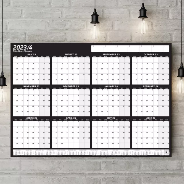 2023/2024/2025 WALL CALENDAR Holiday Planner Staff Office 12 Month
