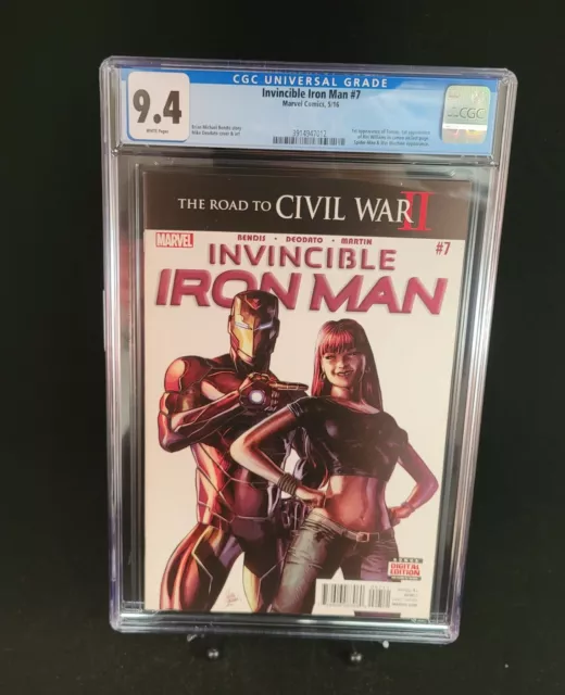 Invincible Iron Man #7 CGC 9.4 1st Cameo Appearance Riri Williams