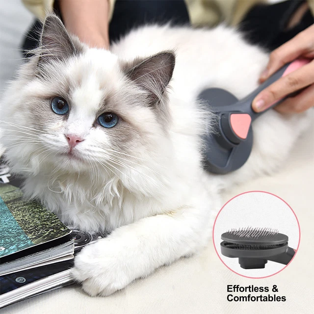 Pet Hair Remover Dog Cat Comb Grooming Massage Deshedding Self Cleaning Brush 10