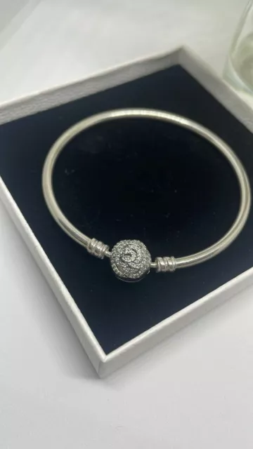 💖Genuine Pandora Disney Beauty And The Beast Belle Rose Bangle Silver S925 ALE