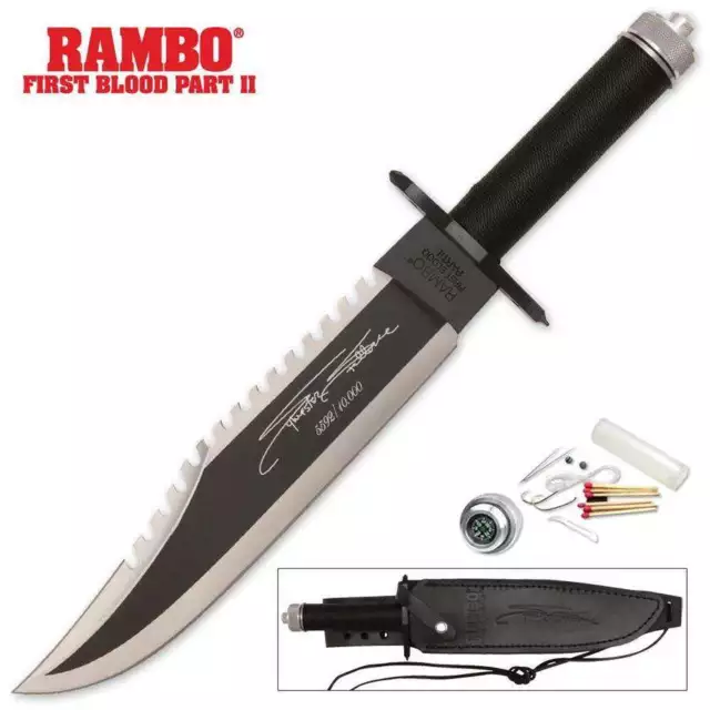 Rambo First Blood Part 2 Survival Hunting Knife Leather Sheath