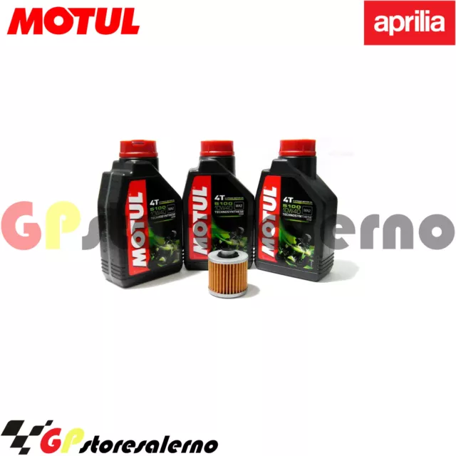 Tagliando Olio + Filtro Motul 5100 10W40 Aprilia 660 Pegaso Strada 2008