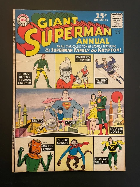 Superman vol.1 Annual #5 1962 Mid Grade 5.0 DC Comic Book D62-66