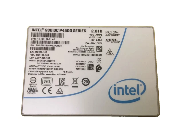 INTEL SSD DC P4610 Series 1.6TB 2.5 NVMe PCIe Enterprise