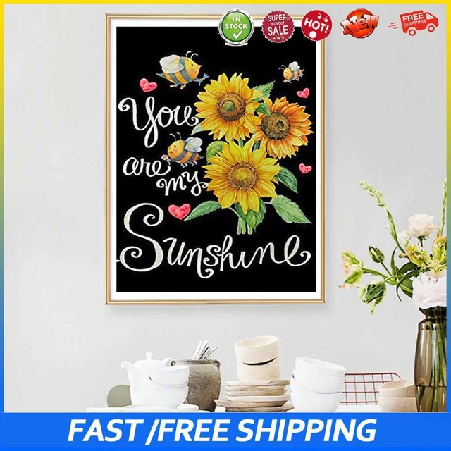 #b 50x40cm Colorido Hágalo usted mismo Pintura por Número Kit Girasol Decoración del Hogar Arte Regalo