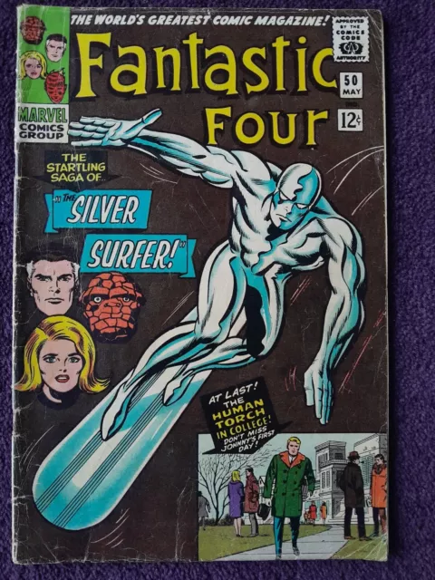 Comics: Fantastic Four 50 1966 Silver Age,Silver Surfer Versus Galactus .