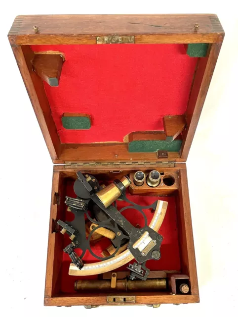 Heath Three Circle Mates Pattern Micrometre Sextant no. T940 in Mahogany Case