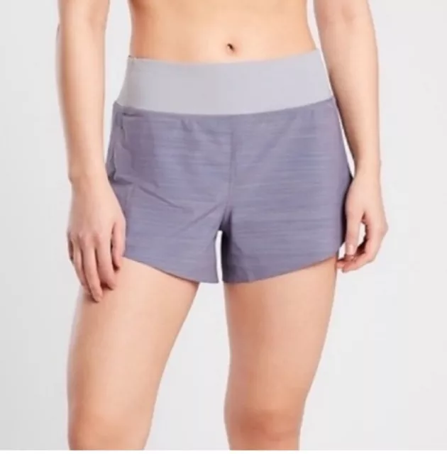 Athleta Run With It Textured 3.5” Short Small S Space Dye Blue Running A39