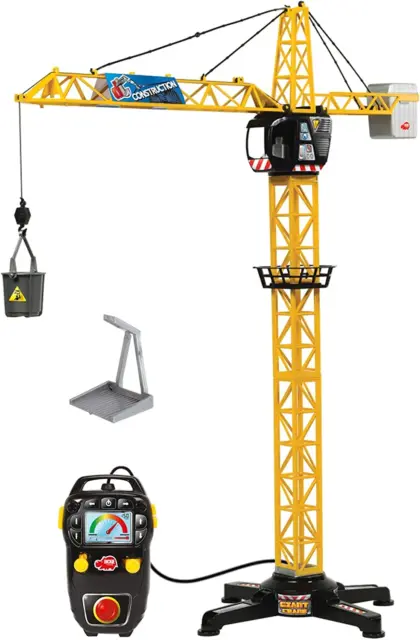 Dickie Toys 203462411 - Giant Crane, Kabelgesteuerter Kran, 1 Meter hoch
