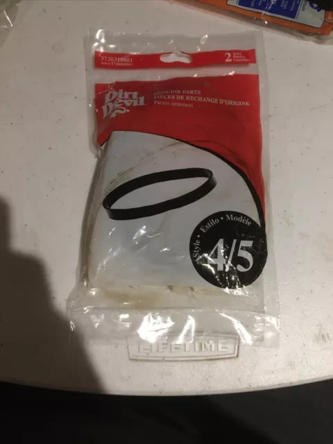 Dirt Devil #3720310001, 2 Vacuum Cleaner Belts, Style 4/5,