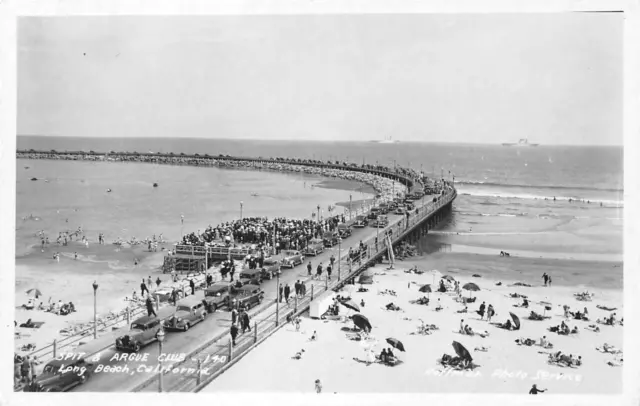 RPPC SPIT & ARGUE CLUB Long Beach, CA Hoffman Photo ca 1940s Vintage Postcard