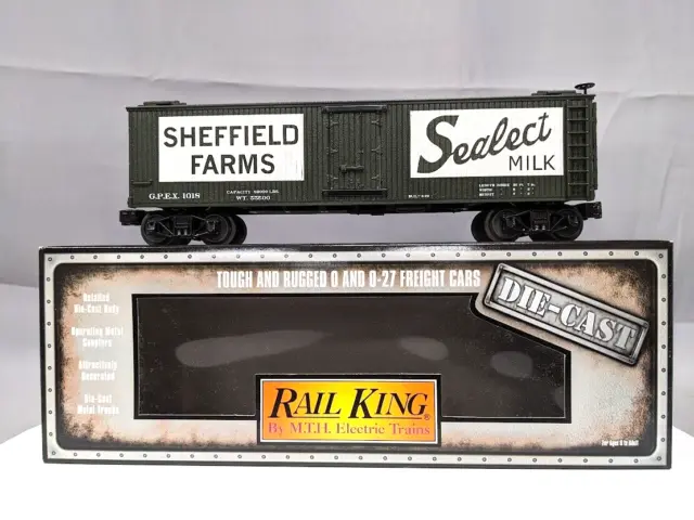MTH #20-5534B Sheffield Farms Die Cast Reefer Original Box C-10