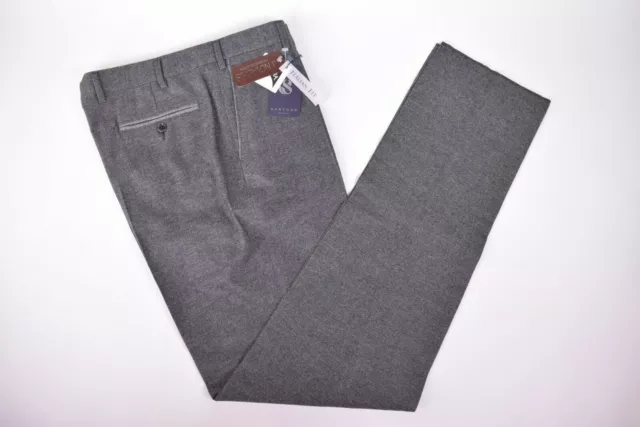 Sartore NWT Wool Blend Flat Front Dress Pants Size 35 in Gray Luigi