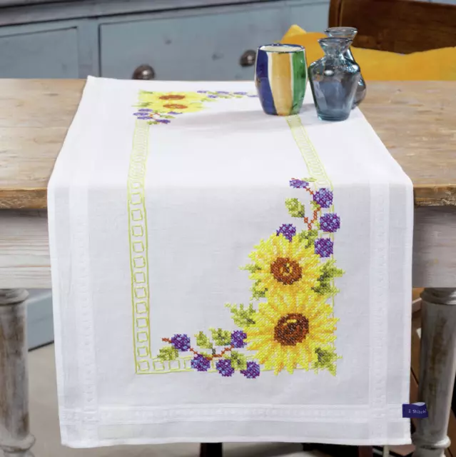 Vervaco Sunflowers Table Runner Embroidery Kit