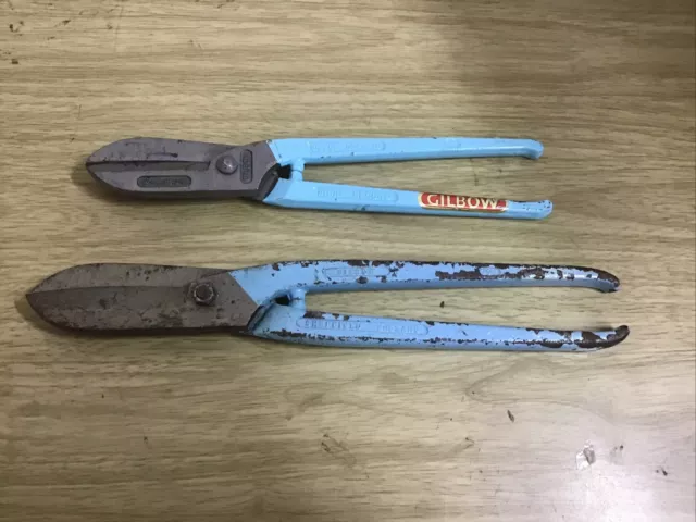 2X GILBOW 10" And 12” Straight Cut Hand Sheet Metal Tinsnips Shear Tool,