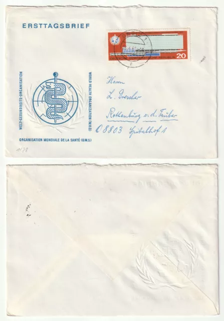 96815 - Mi.Nr. 1178 - FDC - Greiz 26.4.1966 nach Rothenburg o.d. Tauber