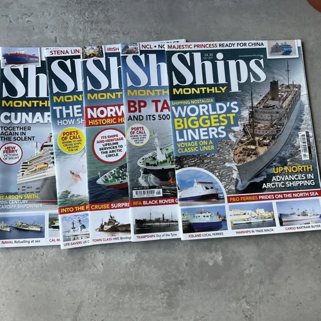 Ships Monthly Magazine Bundle  X5 2017- 2018 Joblot