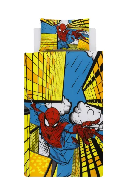 Disney Marvel Official SpiderMan Reversible Single Duvet Set 100% Pure Cotton 2