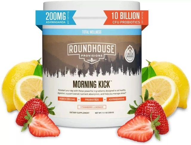 BY CHUCK NORRIS Morning Kick,-Greens Superfood Powder Supplement 1-3
