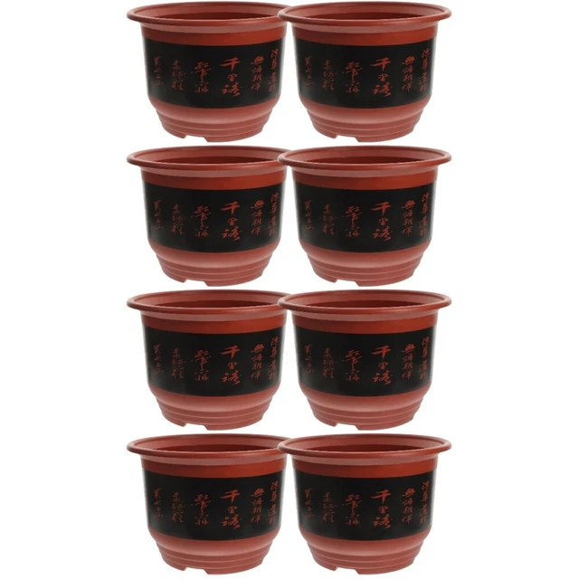 8 pièces multi-usage jardin plastique réutilisable pots de fleurs en plastique