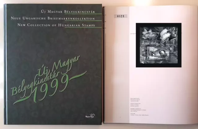 HUNGARY UNGARN - 1999 Jahrbuch mit Sonderblock Block 250 SD "schwarz". MNH. €---