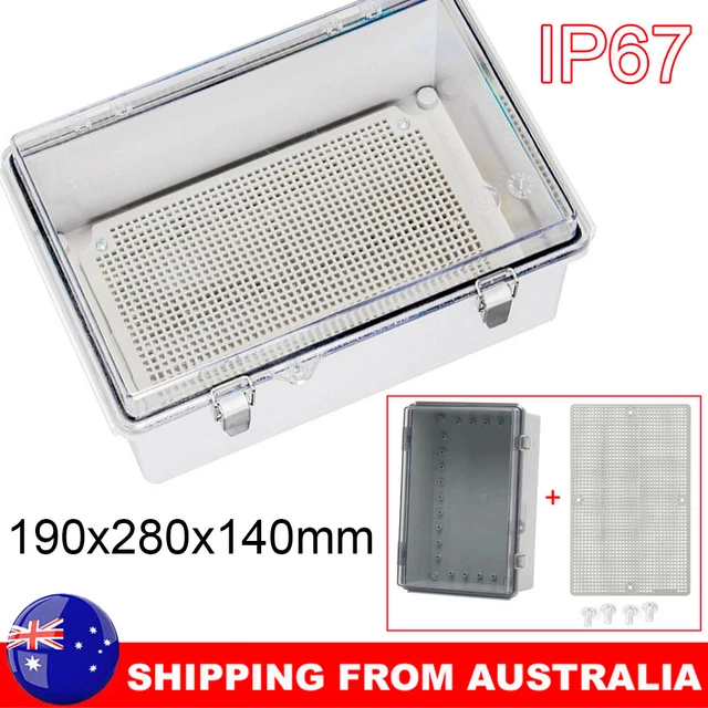 ELECTRICAL ENCLOSURE BOX Rubber Seal Wall Mount Hinged Clip Lock ABS