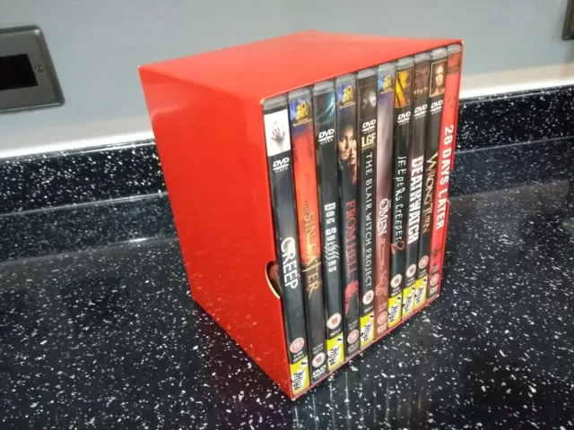 Box Set of 10 Horror DVD's, VGC