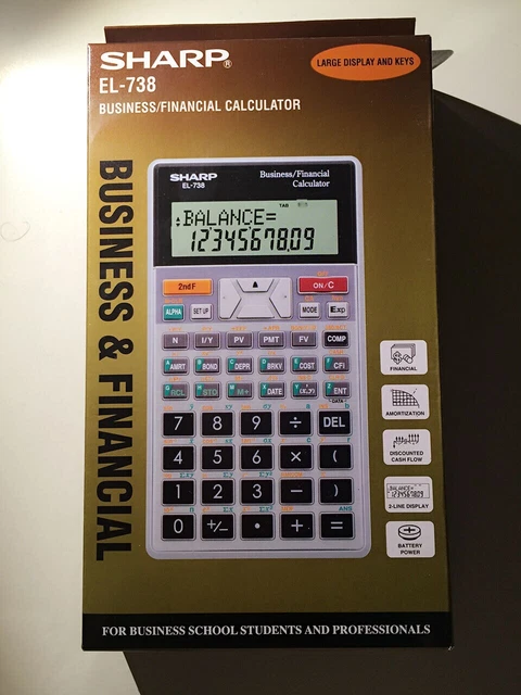 Sharp EL-738 Business Financial Calculator Pre-Owned Working Pretty Good!