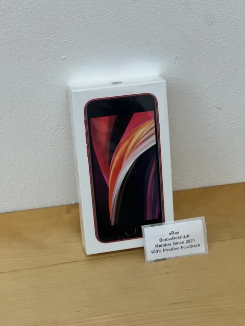New Sealed Apple iPhone SE 2 (2020) 64GB Red 4G Unlocked - Genuine A2296 UK