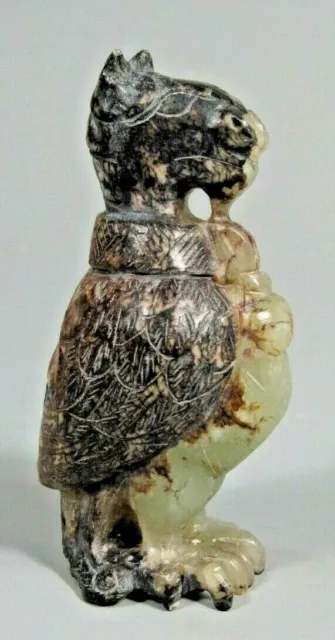 Very Fine China Chinese Jade Carved Figure of a Bird w/ Incised decoration #2