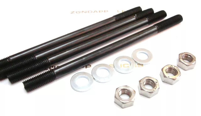 Zündapp Zylinder Stehbolzen M7x120mm Scheiben Mutter Set Bergsteiger M 25 434