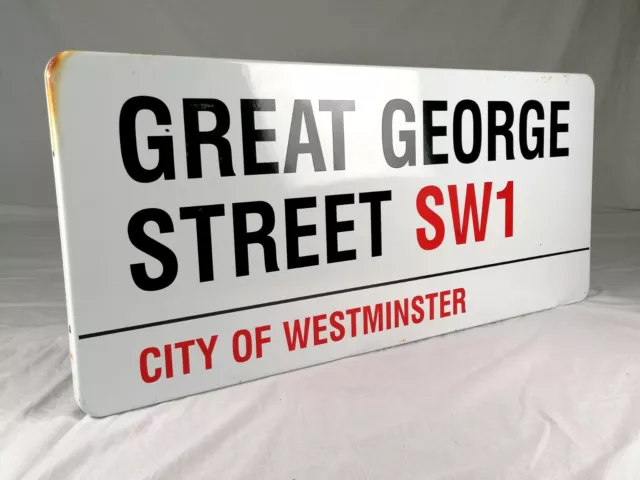 Original London Street Sign - Great George Street SW1- City of Westminster