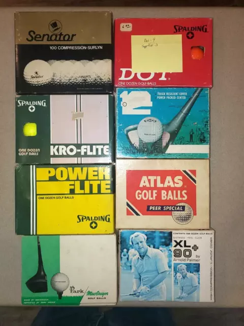 Vintage Golf Balls In Dozen Boxes