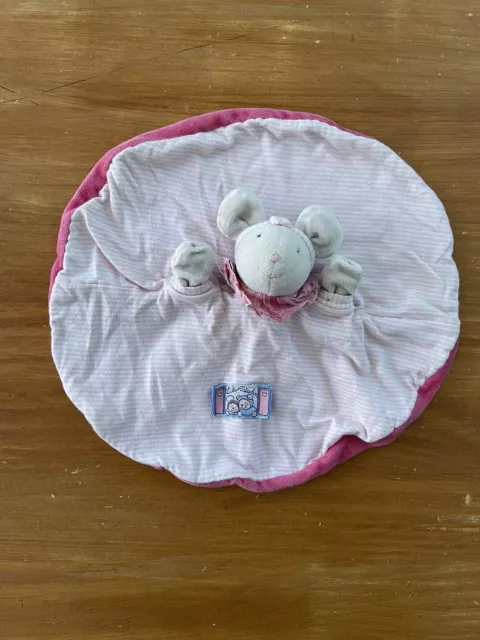 0/Doudou Plat Souris Moulin Roty Lila Et Patachon Rond Rose 27 Cm