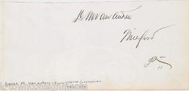 Daniel Van Auken Pennsylvania Lawyer & Congressman Autograph Signature
