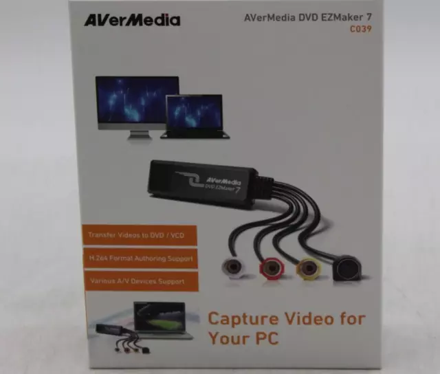 AVerMedia C039 DVD EZMaker 7 Videoaufnahmegerät USB 2.0 - Brandneu in Originalverpackung