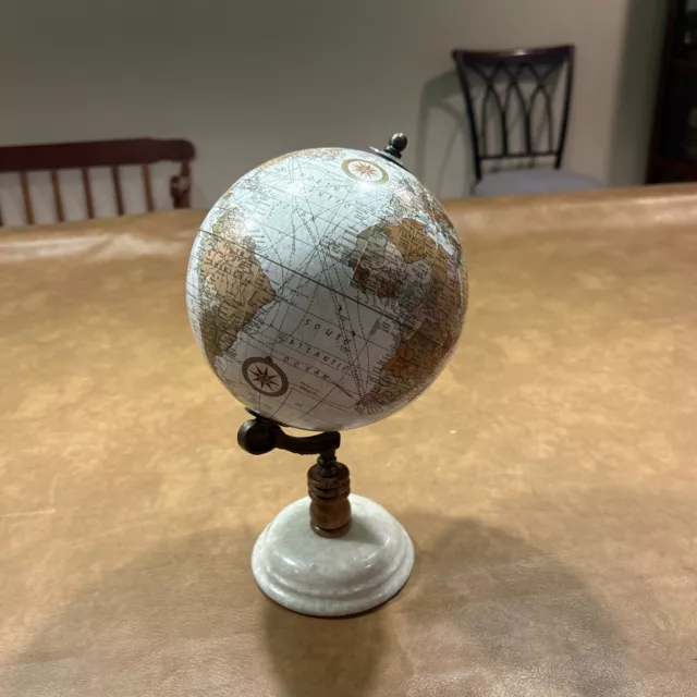 Government of India 6" Desktop World Globe 2009 with Steel Base