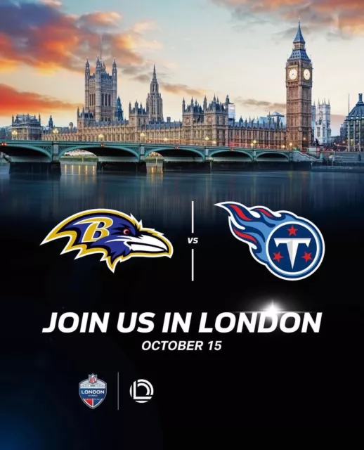 NFL London Games Ravens vs. Titans 15.10.2023 2 biglietti ospitalità Tottenham