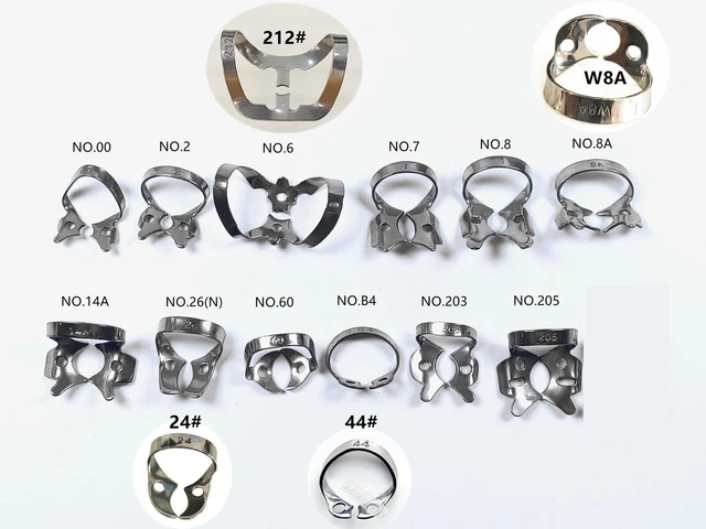 20Pcs Dental Rubber Dam Clamps Molar Anterior Brinker Clips Fits KSK KERR CLAMP