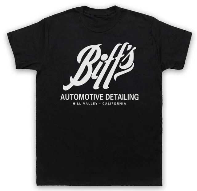 Pull Back To The Future "Biff's Automotive Detailing" - Sweat à Col Ras Du Cou, Cendre Gris, Motif Rétro - 50% Coton, 50% Polyester - Cadeau Fan Des Années 80