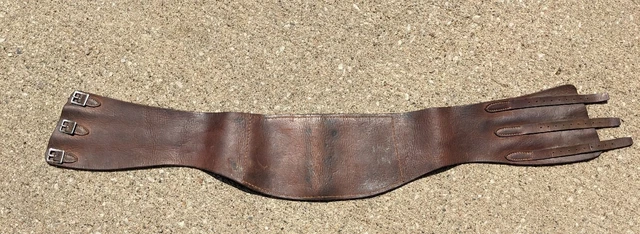 1940s 1950s VINTAGE BOYT LEATHER MOTORCYCLE RIDERS KIDNEY BELT 3 STRAP MARKED