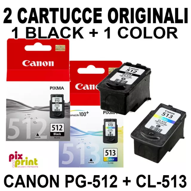 Canon PG-512 + CL-513 ORIGINALE cartucce alta resa - Nero + Colore MP495 MX410