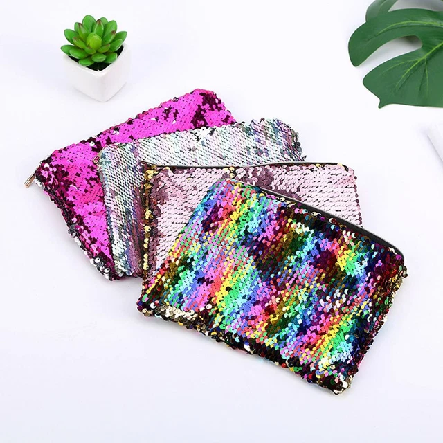 Pochette à fermeture éclair Stockage cosmétique Sac de maquillage Stylo Sac