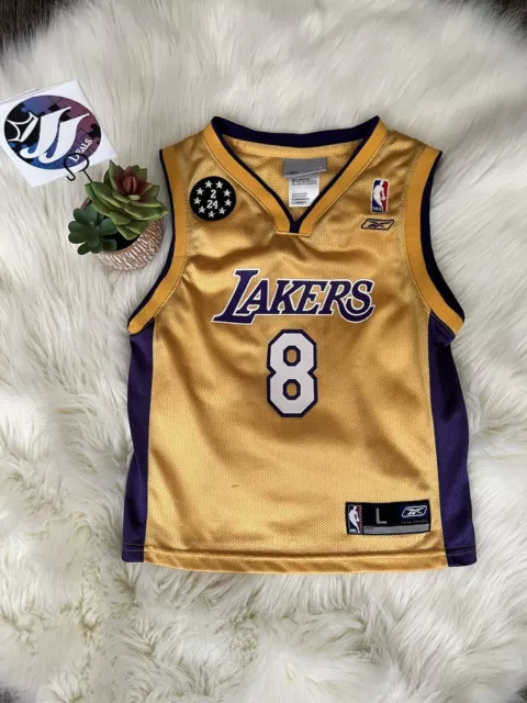 Authentic Reebok Kobe Bryant NBA LA Lakers #8 Basketball Jersey 2XL Purple  RARE