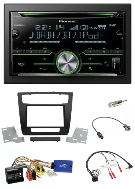 Pioneer Bluetooth Lenkrad DAB 2DIN USB CD Autoradio für BMW 1er aut. Klima E81/E