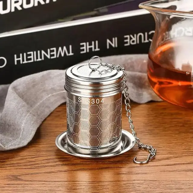 Stainless Steel Coffee Tea Strainer With Cover Net Filter Tea Mesh P0 Leak  H2D1