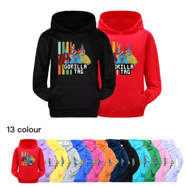 Kids Gorilla Tag Hoodie Hooded Pullover Jumper Sweatshirt Tops Birthday Gifts UK